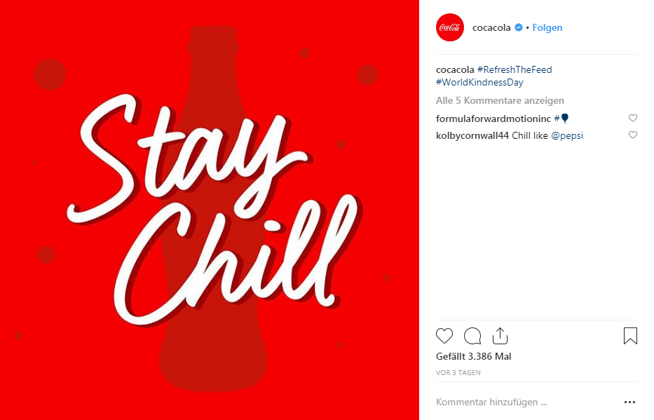 Screenshot 1: Instagram/ @cocacola